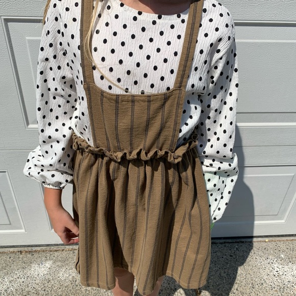 Zara apron dress with two straps girl size 11-12 - Picture 13 of 16